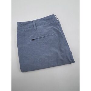 7 Diamonds Shorts‎ Mens 34 Light Blue Performance Stretch Flat Front Chino